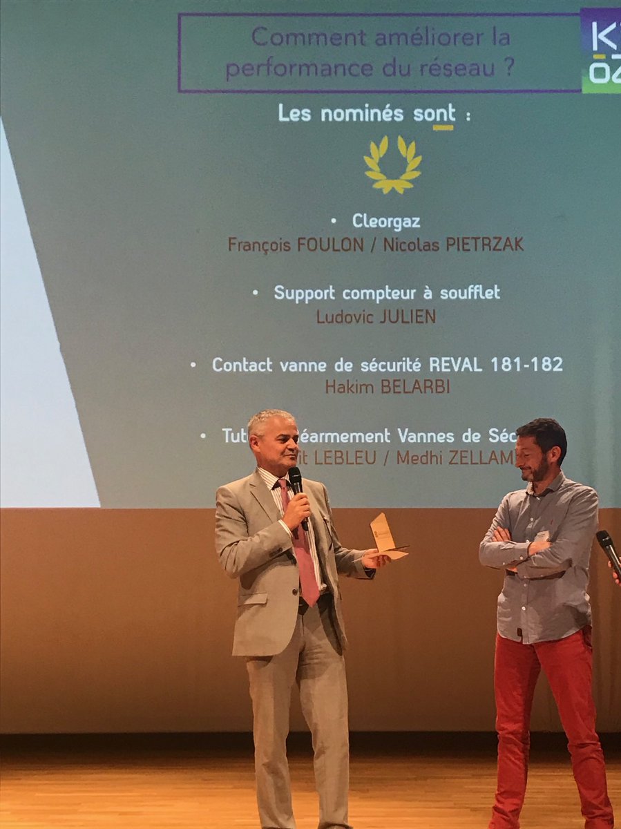 🏆 pour @Belarbi22099410 et son innovation « Contact vanne de sécurité » 👏
#GRDFNO
#Ki-Oz
⁦<a href="/PascalN_Diaye/">Pascal N'Diaye</a>⁩ 
⁦<a href="/jmilasserre/">Jean-Michel Lasserre</a>⁩ 
⁦<a href="/alexhainneville/">Alexandre</a>⁩ 
⁦@CorinneCacheux⁩