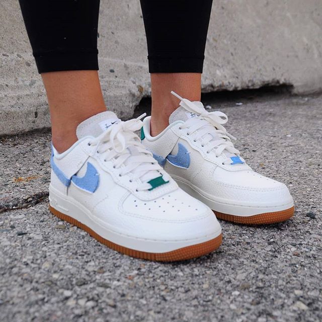 nike air force 1 vandalized sail green blue