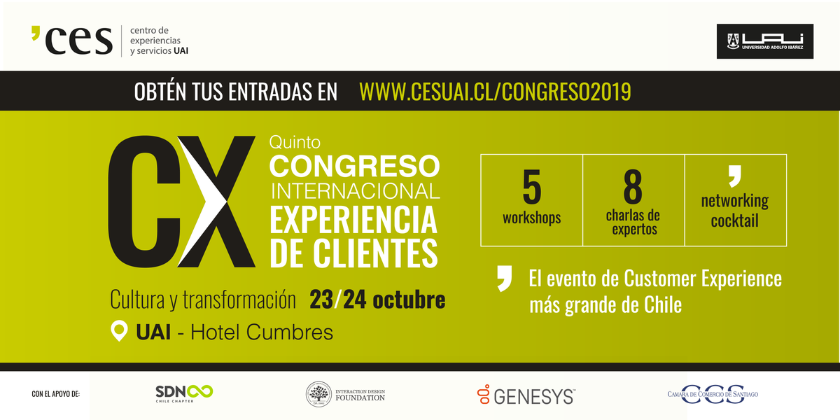 SDNChile's tweet photo. Gran evento de experiencia de clientes que realizado por el @CESUAI con nuestro apoyo.
Destacados expertos internacionales y nacionales expondrán sobre “Cultura y Transformación Organizacional”
info en https://t.co/sJBetFSJYn #CongresoCES #servicedesign #CustomerExperience https://t.co/CXLSrTzaHi