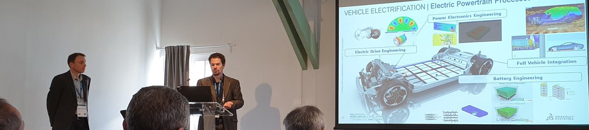 AnneFreund's tweet image. L&apos;enjeu du MBSE présenté au #ModSim19: exécuter et valider virtuellement ce qu&apos;on a conçu. Ou faire converser des modèles de granularités différentes pour des co-simulations électromagnétique, électrochimique et thermique d&apos;une même batterie.@3DSCATIA