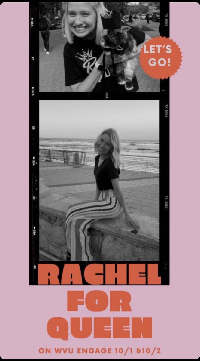 BetaUpsilonKKG's tweet photo. Vote @RachelforQueen1 on WVU Engage! https://t.co/xHasDV9sj8