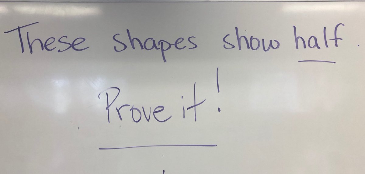 csnider04's tweet photo. @JGSimcoeGr3_4B kicked off problem solving today with a positive mindset message from @joboaler and students persevered to prove how these shapes show half #wecanalllearnmath #mistakesgrowyourbrain #weekofinspirationalmath #mathfight @JGSimcoe_LDSB https://t.co/ELmhWOS64v