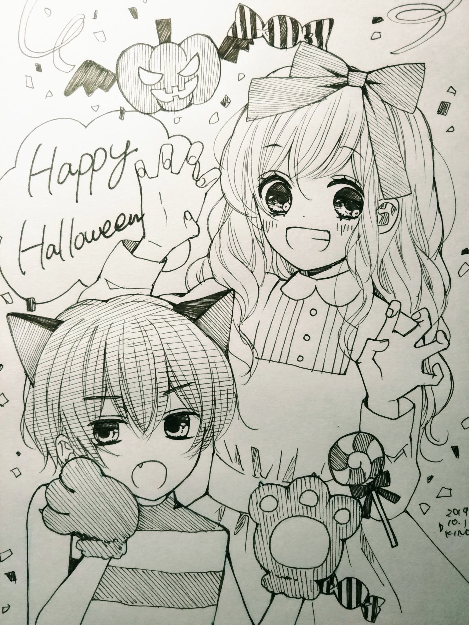 木下 ほのか ハツコイと太陽 発売中 10月になったので ハロウィンイラスト 来月号の扉ラフ用に描いたのですが ハロウィン終わってんじゃんってなったのでボツにしました 木下 ほのか ハツコイと太陽 発売中 10月になったので ハロウィンイラスト 来月号の扉ラフ用に描いたのですが ハロウィン終わってんじゃんってなったのでボツにしました