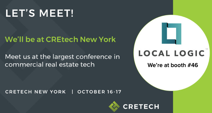 local_logic's tweet photo. We are thrilled to join the leaders and innovators at #CRETECH #NY #CRETECHNY19 - we are launching a new tool for every geo in North America. #GiS #Data #Ai #localanalytics meet with: @nypierre @naoufelT  @vchodder and more of our team! https://t.co/qMteFTnjcI