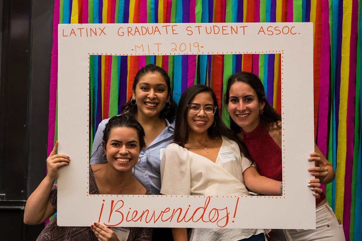 The LGSA co-presidents enjoying the vibrant colors at the Bienvenidos Welcome Mixer! #thisismit #LatinxStem #WomenInSTEM