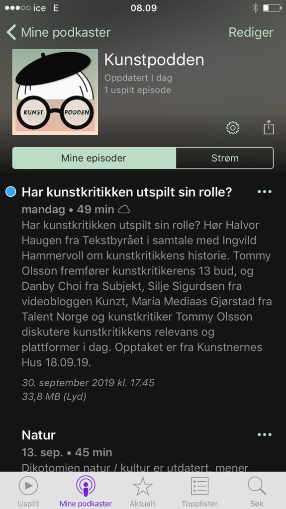 cecholt's tweet photo. Har kunstkritikken utspilt sin rolle? Ny episode av podkasten #Kunstpodden ute nå! https://t.co/CzUr6cqRO7