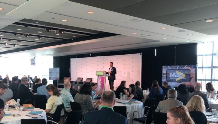 WealthEngine's tweet photo. "81% of consumers will shop more if you recognize, remember and make relevant recommendations." — Babak “Bob” Ghafouri of @Accenture Bloom #WEProsperSummit https://t.co/8xFyrYUoGV @bobghafouri https://t.co/OcQmLwhGil