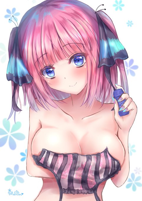 MartinさんがTwitterに投稿した中野二乃(五等分の花嫁)のイラスト。