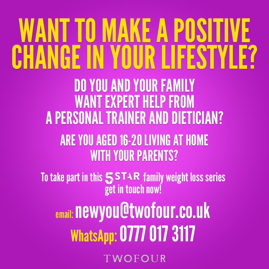 Want to make a positive change in your lifestyle? We're casting! <a href="/channel5_tv/">Channel 5</a>
