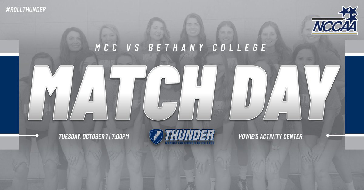 VolleyballMCC's tweet photo. MATCHDAY!
VB @ 7:00pm vs BETHANY COLLEGE (NAIA)
#rollthunder #mccvb #family https://t.co/awSk3XLY1c