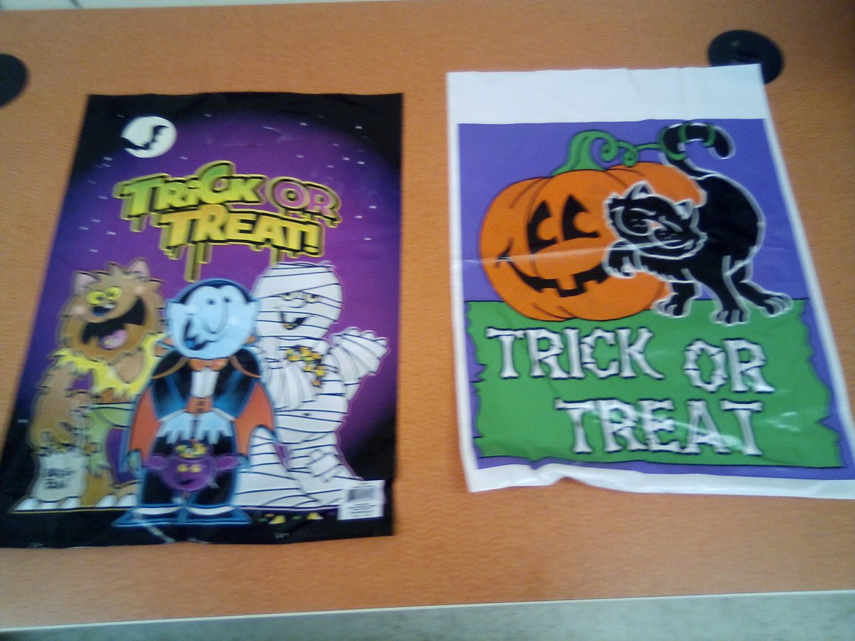 The library is selling trick or treat bags for $1.00 each!  Both the Halifax and South Boston locations are selling the bags, and all proceeds go to the library.