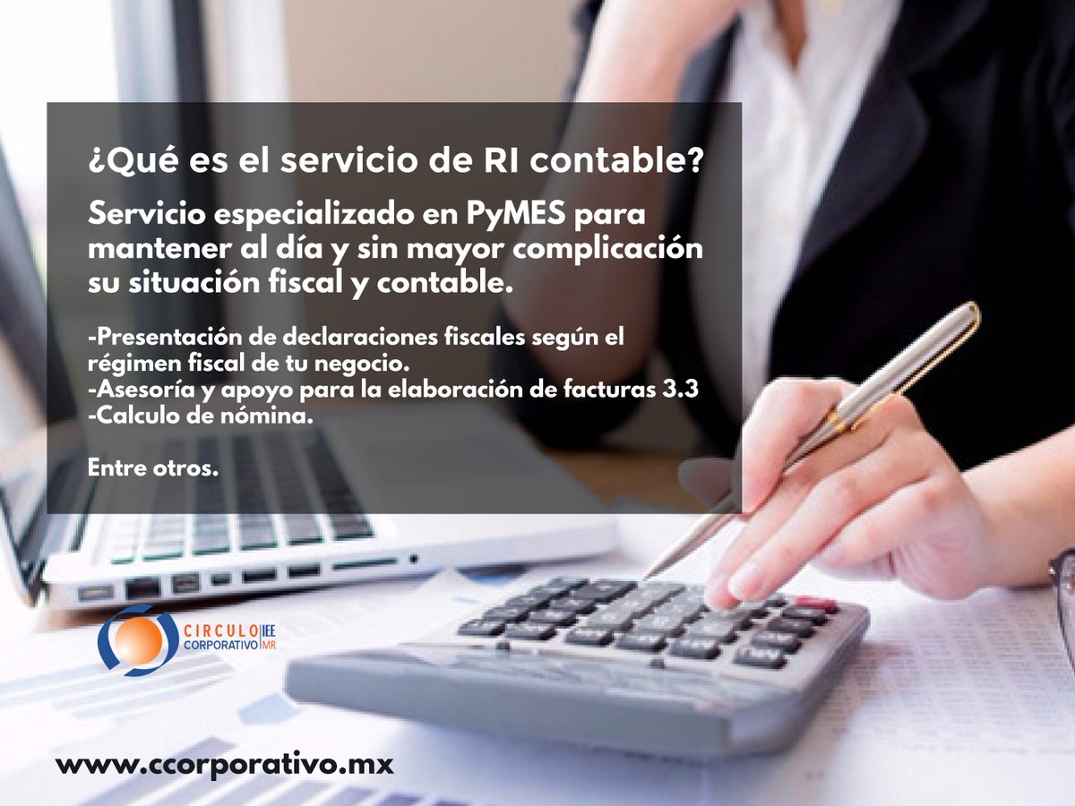 Ccorp_Oficial's tweet photo. Uno de los servicios que ofrecemos es el de RI contable. ¿Sabes de qué se trata?
Conoce nuestros servicios en https://t.co/jMtIjd8bL8

#contabilidad #asesorias #finanzas #pymes #impuestos #BuenMartes https://t.co/DdIAvFvciI