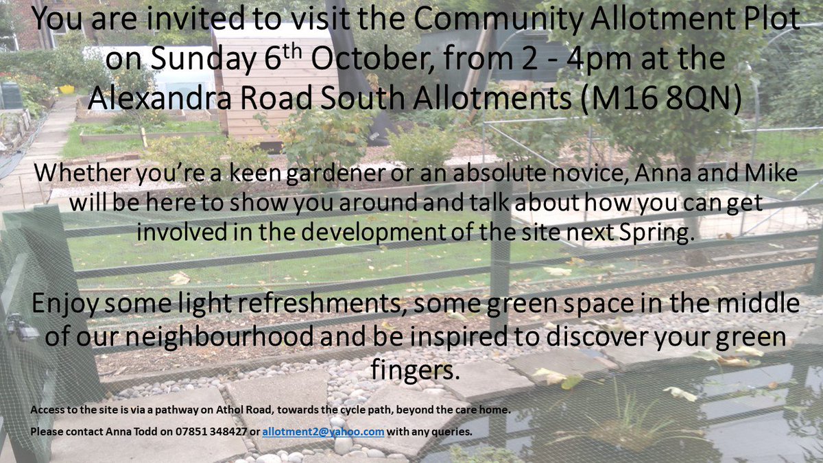 KingsbrookRA's tweet image. Come and find out more about the Community Allotment at Alexandra Road South on Sunday 6th October 2-4pm