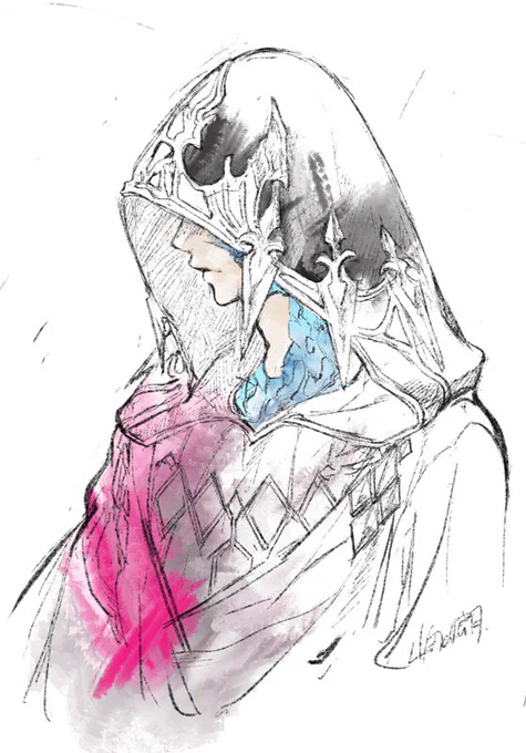 寝る前の らくがき 水晶公 #FF14 