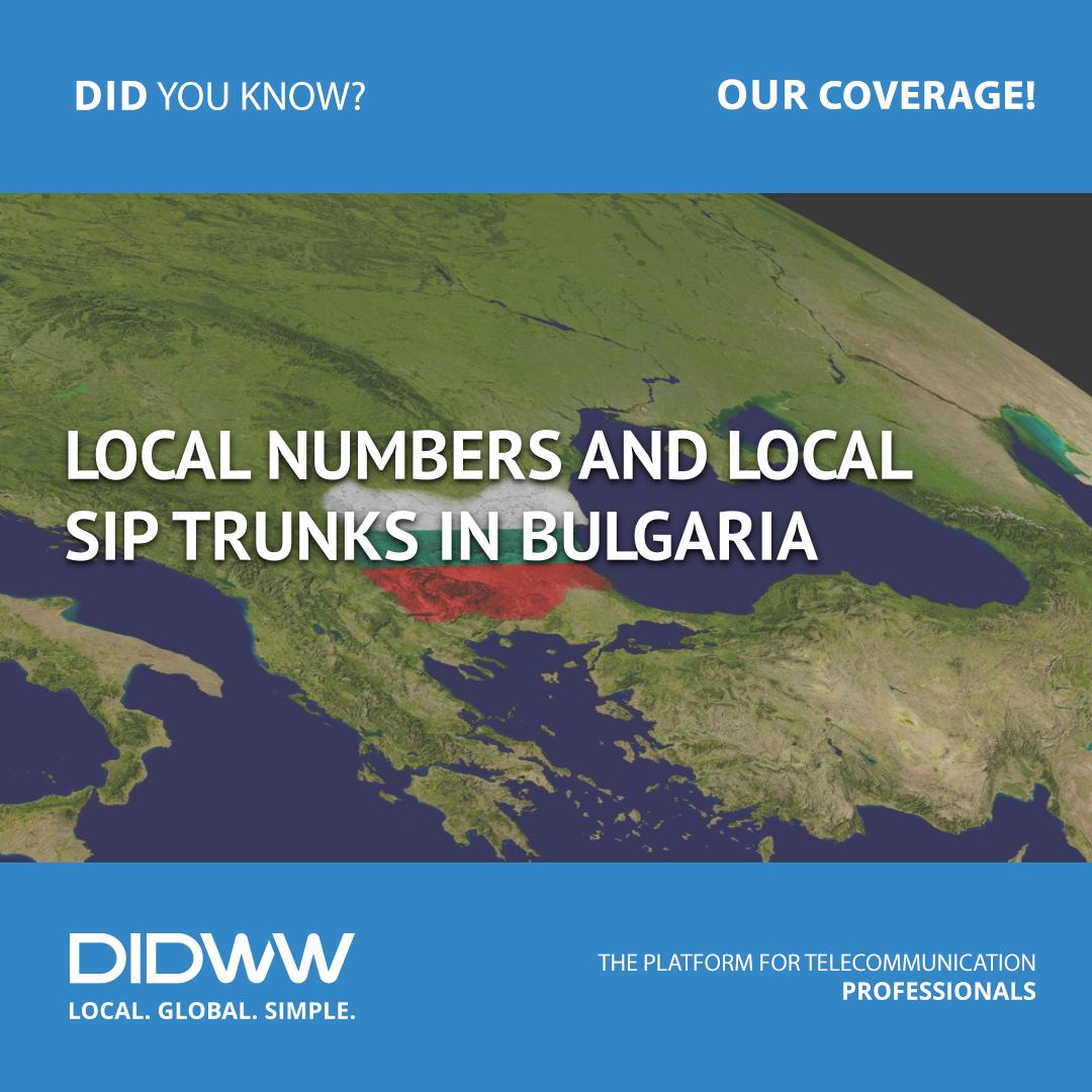 DIDWW's tweet image. Please follow the link to our latest coverage:
pos.li/2d2fsm

#DIDWWCoverage #Bulgaria #LocalNumbers #LocalSIPTrunks #Telecommunication