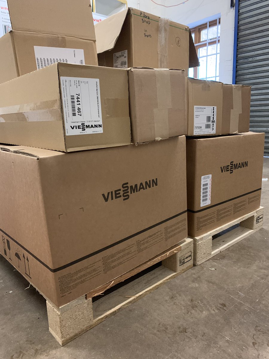 Not one but two @ViessmannUK new Vitodens 200W boilers ready to go, many thanks to <a href="/viessmanndirect/">Viessmann Direct</a>