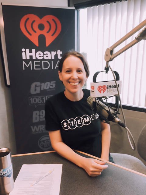 TheRTP's tweet photo. 📻 Tune in to @iHeartRadio's #AroundTheTriangle on Oct. 6 at 7 a.m. to hear from 🥼 @STEM_RTP Director Sarah Windsor! Learn more about RTP's #STEMedu initiative program for students and educators, and find out how you can make an impact at the upcoming Tech & Engineering Fest! https://t.co/Drka0NSFlw
