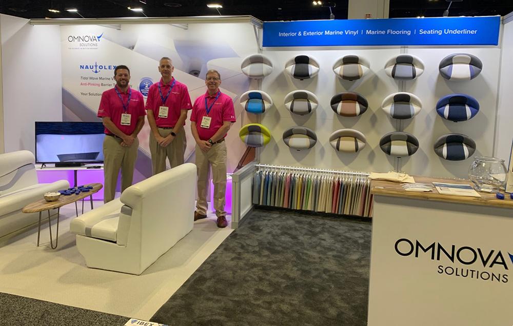 OMNOVASolutions's tweet photo. It’s Day 1 at #IBEX2019 and we’re excited to meet you! Join us at booth 3-644 learn about the real solution to pink-staining!
#antipinkstain #boatbuilder #coatedfabrics #MarineDesign https://t.co/J1uZVoKpXO