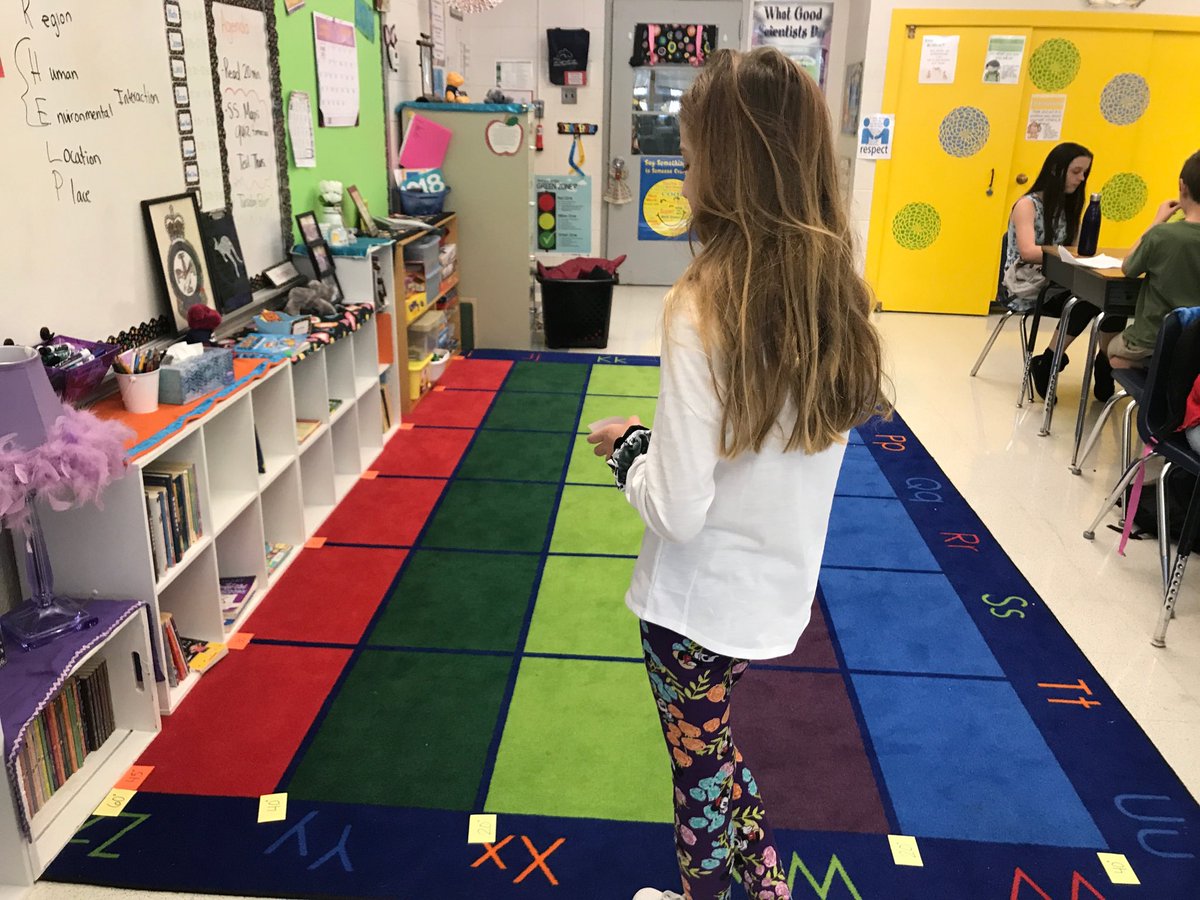 TammeehTammy's tweet photo. Mrs. Held’s fifth graders are having fun practicing Latitude & Longitude using her carpet. #ycsd #DESengaged @shutton22 https://t.co/7UuxjFdh6Z