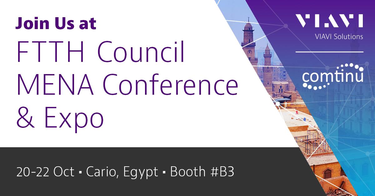 ViaviSolutions's tweet photo. Headed to #Cairo for FTTH MENA Conference &amp; Expo? We would love to meet you and demonstrate how to accelerate and maintain quality #FTTH deployments. Visit booth #B3 to meet our experts! https://t.co/NwvencHJXQ #FTTHMENA https://t.co/2bW4goMRBG