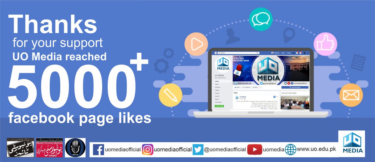 uomediaofficial's tweet photo. Thanks for all your support
UO Media Reached 5000+ facebook page likes. https://t.co/FYeMGoxHg6