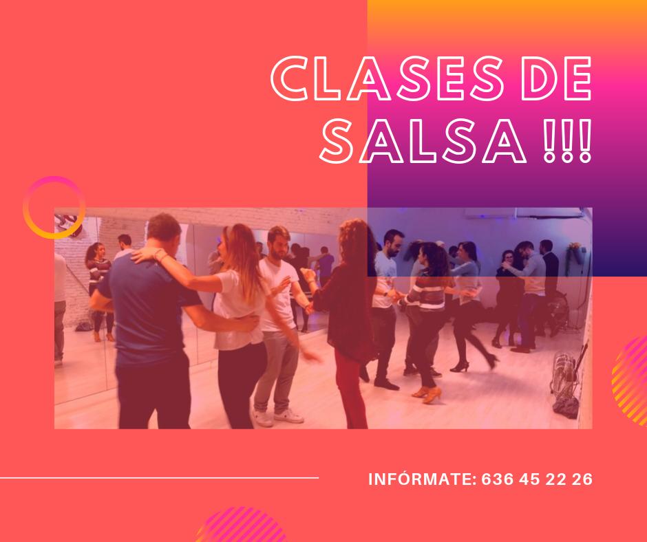 ¿Bailamos Salsa? Los martes y jueves de 19h a 20h y de 20h a 21h. Vamos. Que quedan pocas plazas!!! 💃❤️😍🕺