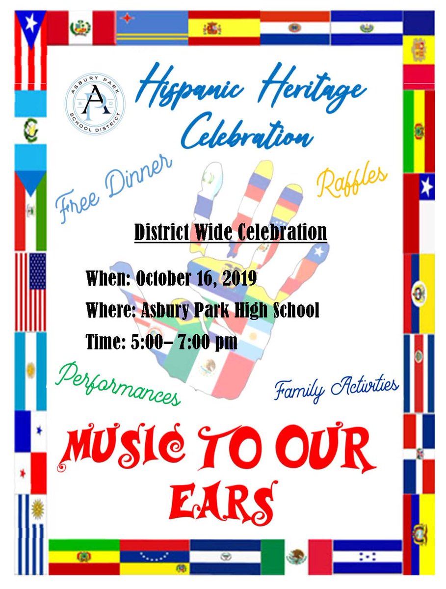 Save the Date and join us for APSD's Districtwide Hispanic Heritage Celebration 10/16/19 at APHS at 5 p.m. @APSuperGray @APDirCI_ERuiz <a href="/svelaz79/">Sonia Irizarry</a> @sunshine1018 <a href="/MrGrassoAP/">MrGrasso</a> <a href="/MirthilBuilt/">The Hip Hop Principal</a> <a href="/TheaJackson8/">Thea M Jackson-Byers</a> @BESPrincipalAP