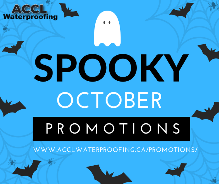 acclwaterproof2's tweet photo. For the month of October ACCL Waterproofing is running some #spooky promotions! 🎉👻🎃 Make sure you check out all our promotions at: https://t.co/R214QsABdA👀

#october #waterproofing #accl #Promotions #fall #halloween #spookypromotions #discounts #deals #callus #oshawa #October https://t.co/00mdqXgvTu