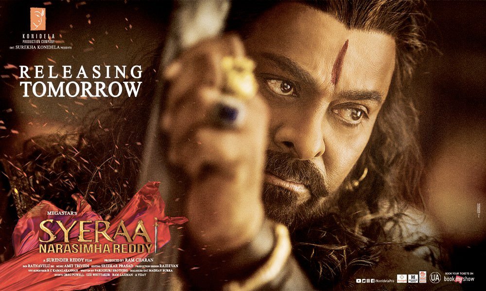 It's #SyeRaa's day and all the very best to Megastar #Chiranjeevi garu, #RamCharan Garu and to the entire team.

A befitting tribute to freedom fighter Uyyalawada Narasimha Reddy