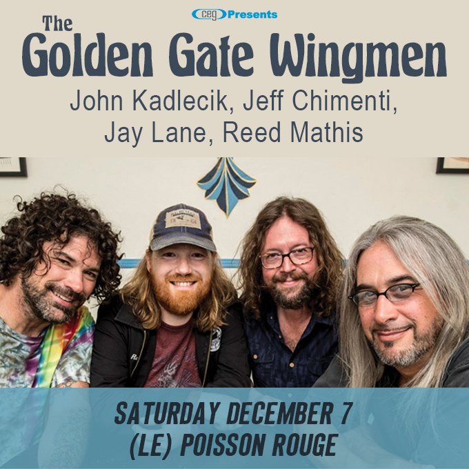 CEGPresents's tweet photo. *JUST ANNOUNCED* Psychedelic funk/jazz/rock band #GoldenGateWingmen will return to @lprnyc on Sat, Dec 7th! Pre-sale begins TOMORROW at 12pm EST to CEG email subscribers. For pre-sale access code, sign up at https://t.co/LT9SJifdMO.  Public on-sale is Fri Oct 4th at 12pm EST.⁠ https://t.co/ru32pIpcPB