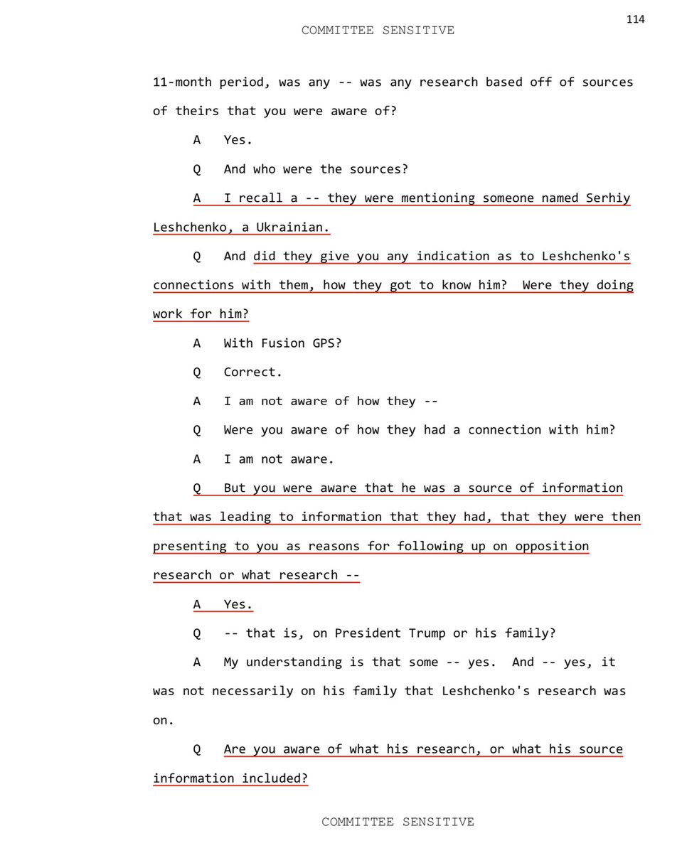 Moreover, Nellie Ohr stated during a congressional interview that Fusion GPS used Serhiy Leschenko, a Ukrainian politician that admitted Ukraine intervened in the 2016 election, as a source for derogatory material against then-candidate  @realDonaldTrump...  https://dougcollins.house.gov/sites/dou...