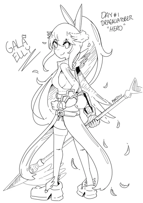 Day 1 complete! Concept for Gala Elly  #Dragaliatober 
