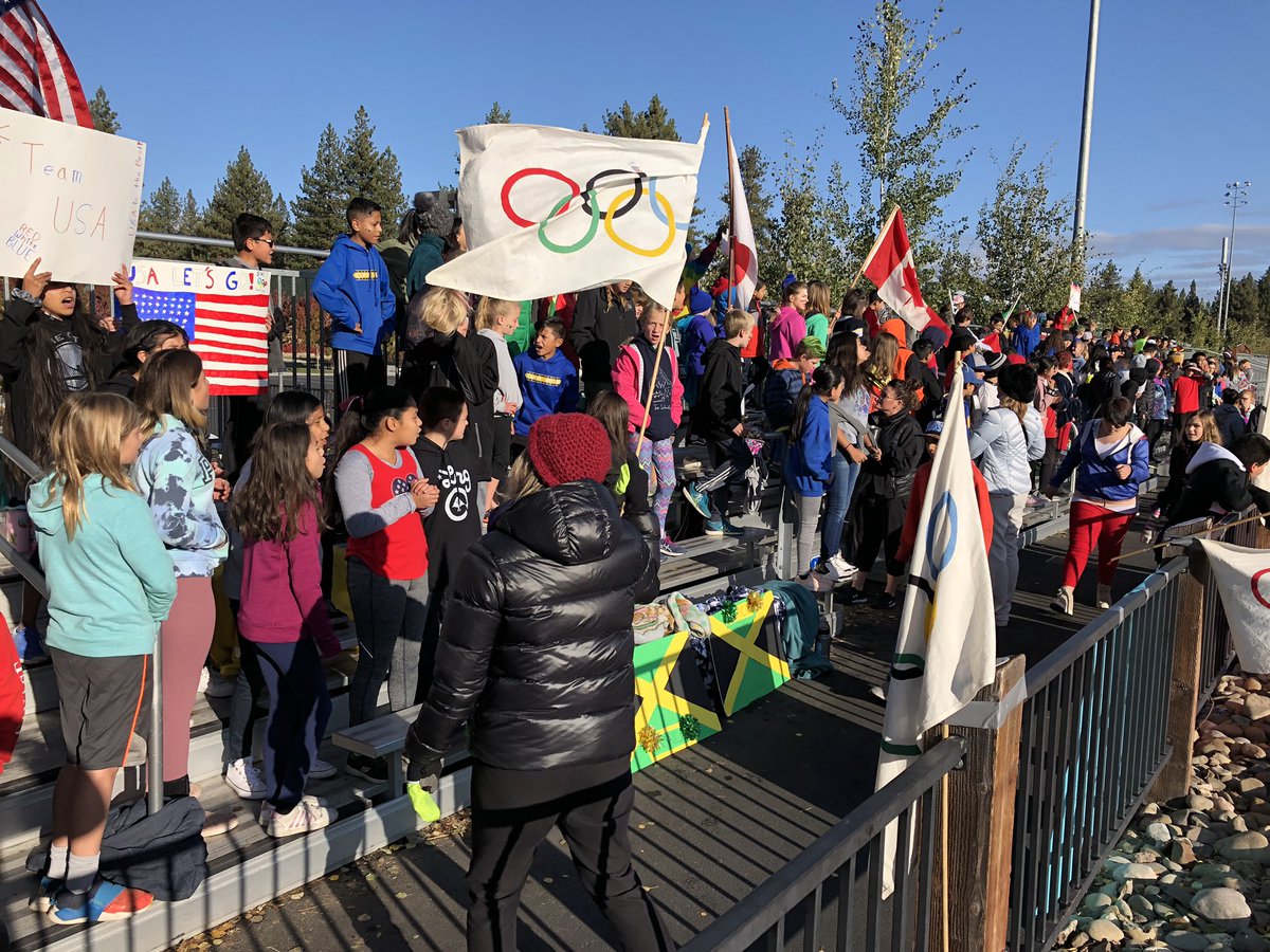 28 degrees can’t stop these 6th graders from repping their countries in the 6th grade olympics!