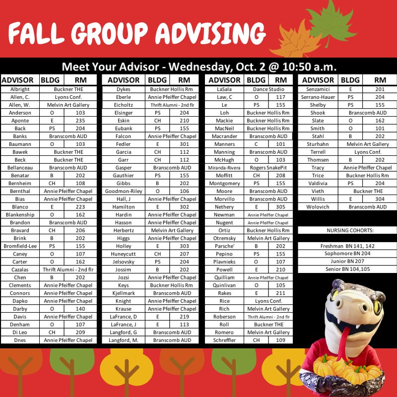 FSCSSC's tweet photo. Don't forget about Group Advising tomorrow! You can check below for where your session will be held and you can always reference the Group Advising notices we provided you in your mail boxes!
See you all tomorrow!
#StudentSolutionsFSC #FSC #FloridaSouthernCollege https://t.co/sQxoVEHI3x