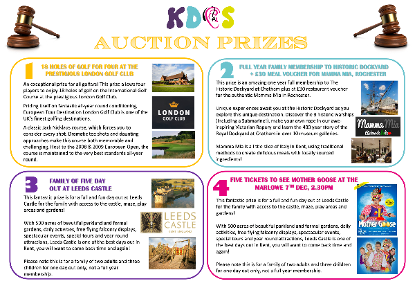 🎉 NEWS FLASH - Bidding is open for our Online Charity Auction! 🎉 - We have 4 great prizes in this spectacular Autumn Fundraiser! Don't miss out - to place a bid go to jumblebee.co.uk/KDCS_Fundraise… 
Closes Sunday 10th November at 8pm. Who's going to start us off?