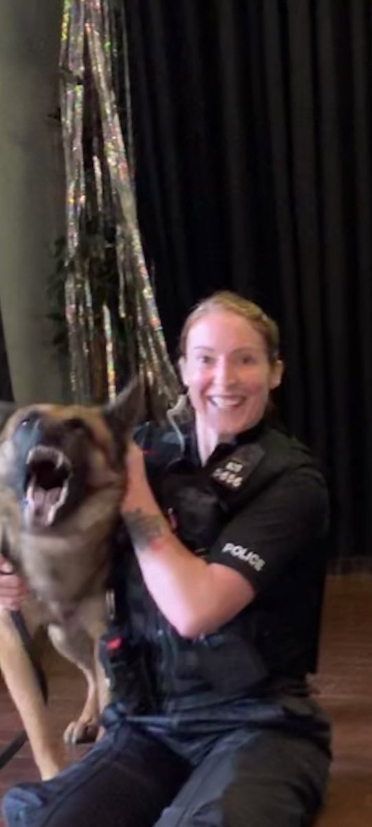 PoliceDogCooper's tweet photo. Another great and funny training day 
PD Henry had a few woofs he need to say to @John04114 it even brought out a little smile 😃
PD Colt was in his normal angry mood but he loves his mum @Bear02988 at least 👍🏻🐾
Thanks again to @WestonCoyneyVH for the use of your amazing venue https://t.co/F1dYvDcdMs