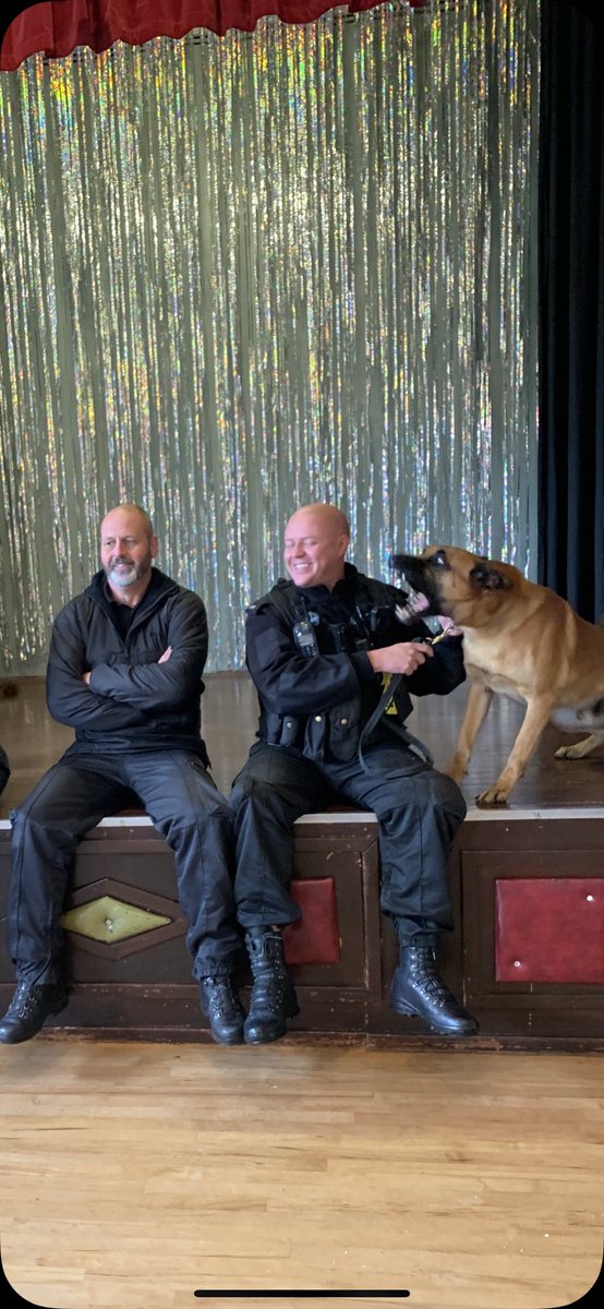 PoliceDogCooper's tweet photo. Another great and funny training day 
PD Henry had a few woofs he need to say to @John04114 it even brought out a little smile 😃
PD Colt was in his normal angry mood but he loves his mum @Bear02988 at least 👍🏻🐾
Thanks again to @WestonCoyneyVH for the use of your amazing venue https://t.co/F1dYvDcdMs