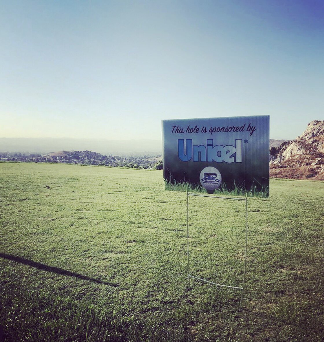 Great day at the office! ⛳️🏌🏿‍♂️#proudsponsor #poolandelectricalproducts #Repost <a href="/jasons/">Jason Smith</a>.oasis ・・・
#hasaclean #unicel supporting our awesome customers!! Not a bad view for the day... hit em’ straight!!!