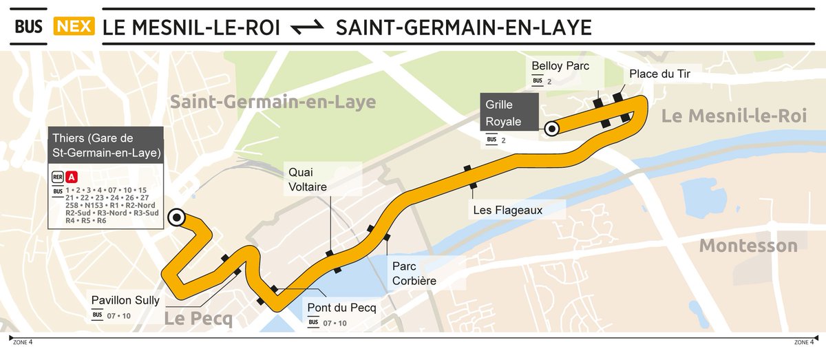 Nouvelle navette NEX
La CASGBS expérimente une navette reliant le Mesnil-le-Roi, le Pecq et St-Germain-en-Laye et offrant une liaison directe vers la gare RER de St-Germain, en heures de pointe et sur l’heure du déjeuner.
L'utiliser c'est la pérenniser ! 
bit.ly/2oNg3aL