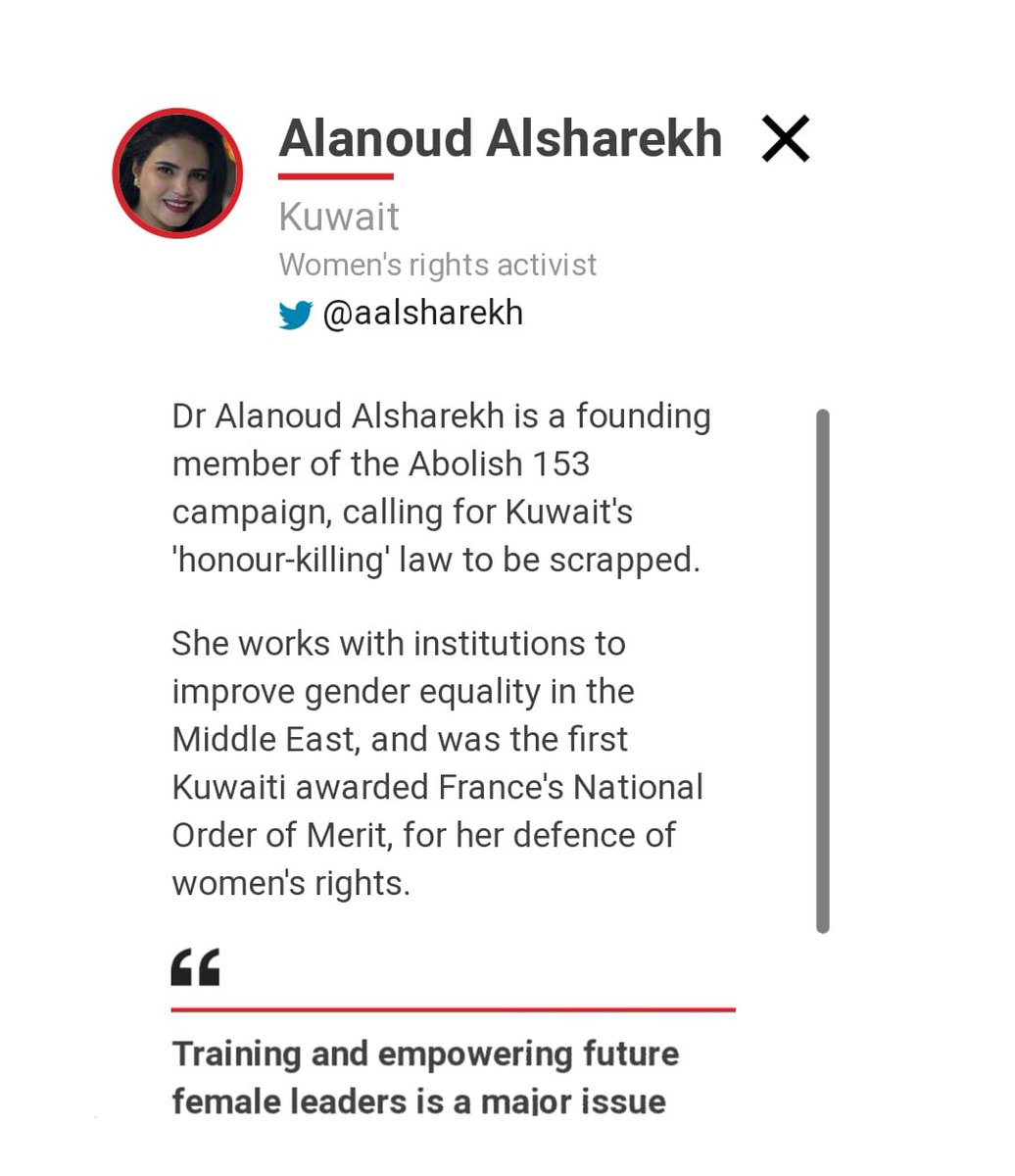 So proud of my sister AlAnoud for being on this list of distinguished women who are making a difference! <a href="/AAlsharekh/">Alanoud Alsharekh</a> #AlAnoudAlSharekh <a href="/BBCNews/">BBC News (UK)</a> #BBC100Women

BBC News - BBC 100 Women 2019: Who is on the list this year? bbc.com/news/world-500…