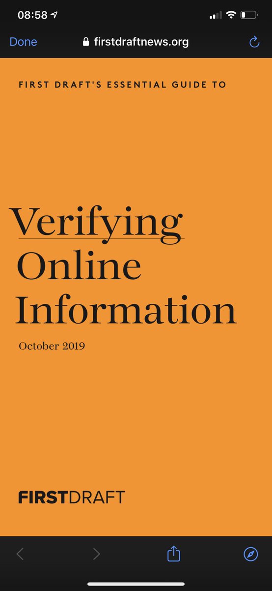 henkvaness's tweet photo. A 29 pages guide (October 2019) about verifying facts from @firstdraftnews https://t.co/Eq1Gzgw95F https://t.co/OhsAbUkMPX