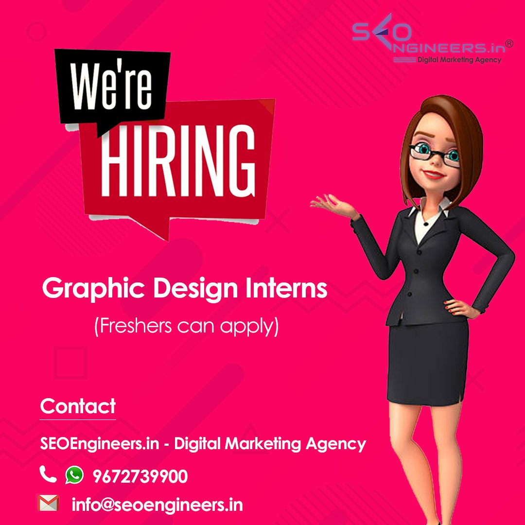 SEO_Engineers's tweet photo. We're hiring Graphic Design Interns (Freshers can apply) for Digital Marketing Agency 
Call- 9672739900 
Mail Id- info@seoengineers.in
https://t.co/bpdOWboJoQ
https://t.co/JHEHzDTOVU
#graphicdesign #graphicdesigninterns #adobe #adobeillustrator #adobephotoshop  #coreldraw https://t.co/txeth0tFCK