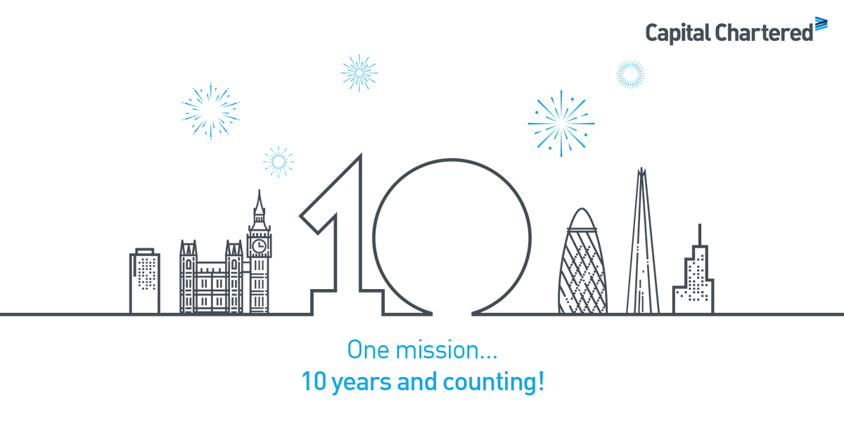 CapChartered's tweet photo. We are delighted to reach another major milestone for the firm, as we celebrate the 10th anniversary of our founding. We are thankful for all the support we have received from our clients and business partners. #10Years #BusinessGrowth #RealEstate #Valuations #Advisory #RICS https://t.co/lkM60S7EMm