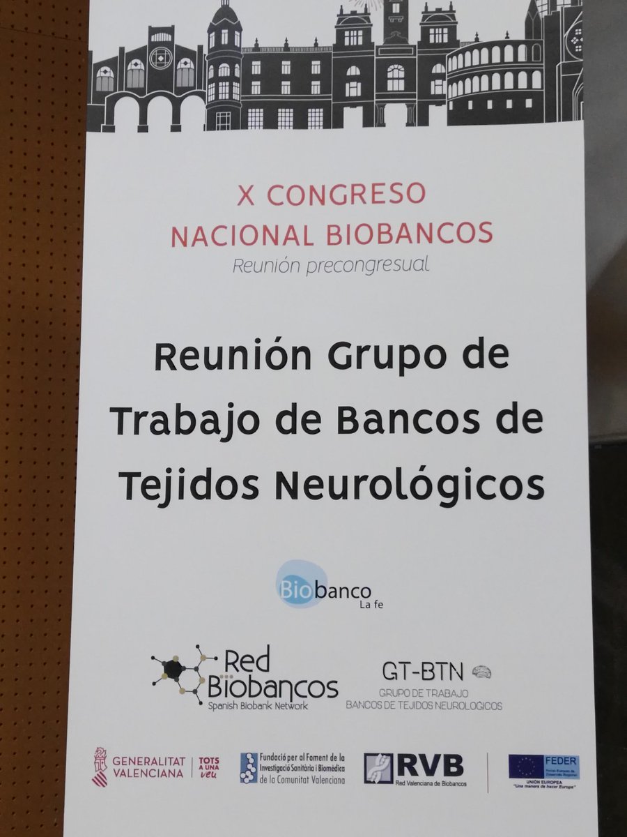 Comienza la jornada precongresual del X Congreso Nacional de Biobancos con la reunión del Grupo de Trabajo de Bancos de Tejidos Neurológicos
#10CNbiobancos
@GVAfisabio @CIBERES @rvbiobancos