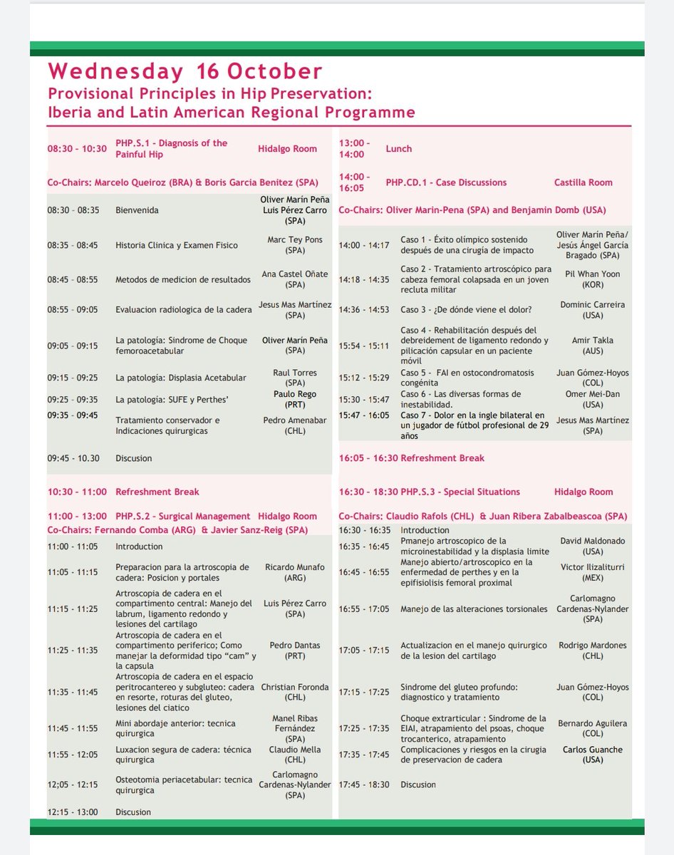 Carlomagno Cardenas (@cirugiadecadera) on Twitter photo Comenzamos con "principles in hip preservation" precurso de la <a href="/ishamadrid2019/">ISHAMADRID2019</a>
IBERIA - Latam, curso en castellano organizado por <a href="/olivermarinpena/">Oliver Marin</a>
con amigos <a href="/ManelRibas/">Manel Ribas</a>
@jjmasm <a href="/AnaCastel4/">Ana Castel</a> <a href="/DrRaulTorres/">Cadera y Rodilla</a> y muchos otros. Paralelamente mismo precurso Asia e Ingles + Fisio/rehab Comenzamos con "principles in hip preservation" precurso de la <a href="/ishamadrid2019/">ISHAMADRID2019</a>
IBERIA - Latam, curso en castellano organizado por <a href="/olivermarinpena/">Oliver Marin</a>
con amigos <a href="/ManelRibas/">Manel Ribas</a>
@jjmasm <a href="/AnaCastel4/">Ana Castel</a> <a href="/DrRaulTorres/">Cadera y Rodilla</a> y muchos otros. Paralelamente mismo precurso Asia e Ingles + Fisio/rehab