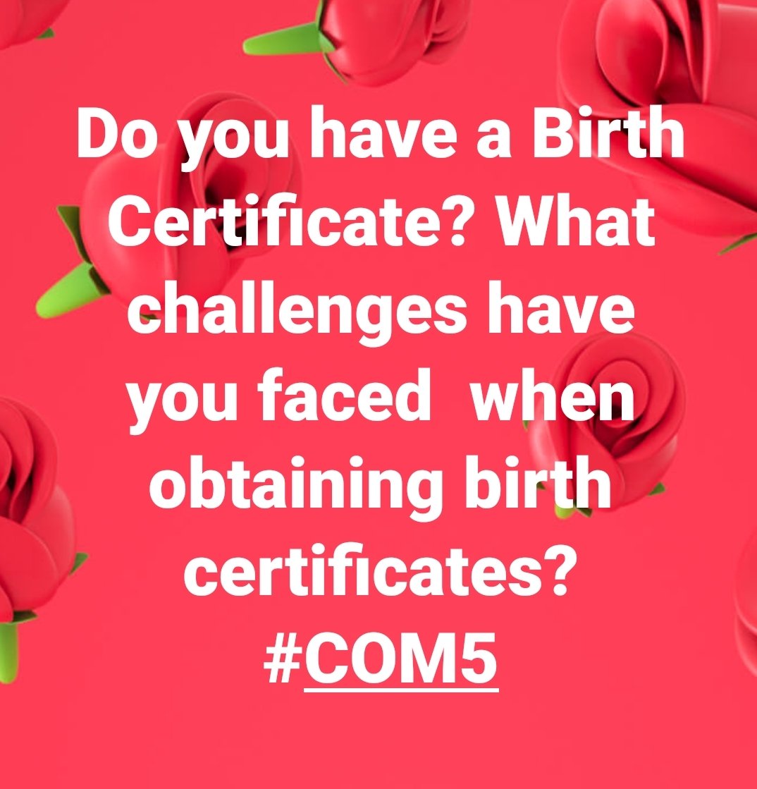 ictjournalist's tweet image. Do you have a Birth Certificate? #COM5