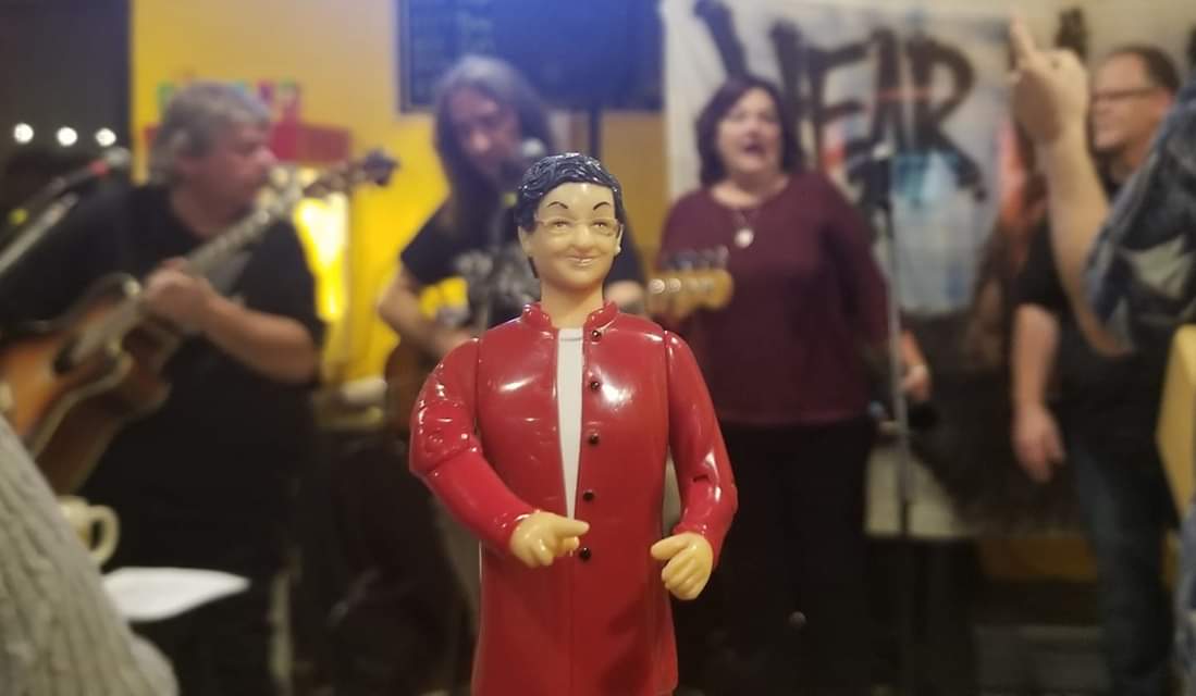 cblatchley's tweet photo. @Nancy_Pearl @PALibraryAssoc You dance like a librarian, Li'l Nancy. Thanks for going with us to see the band! https://t.co/94qNtl0QmA