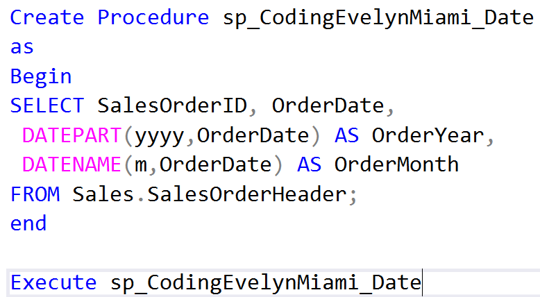 CodingMiami's tweet image. SQL Server Store Procedure #CodingPhase #TheCodingWay #365CodingPhaseChallenge