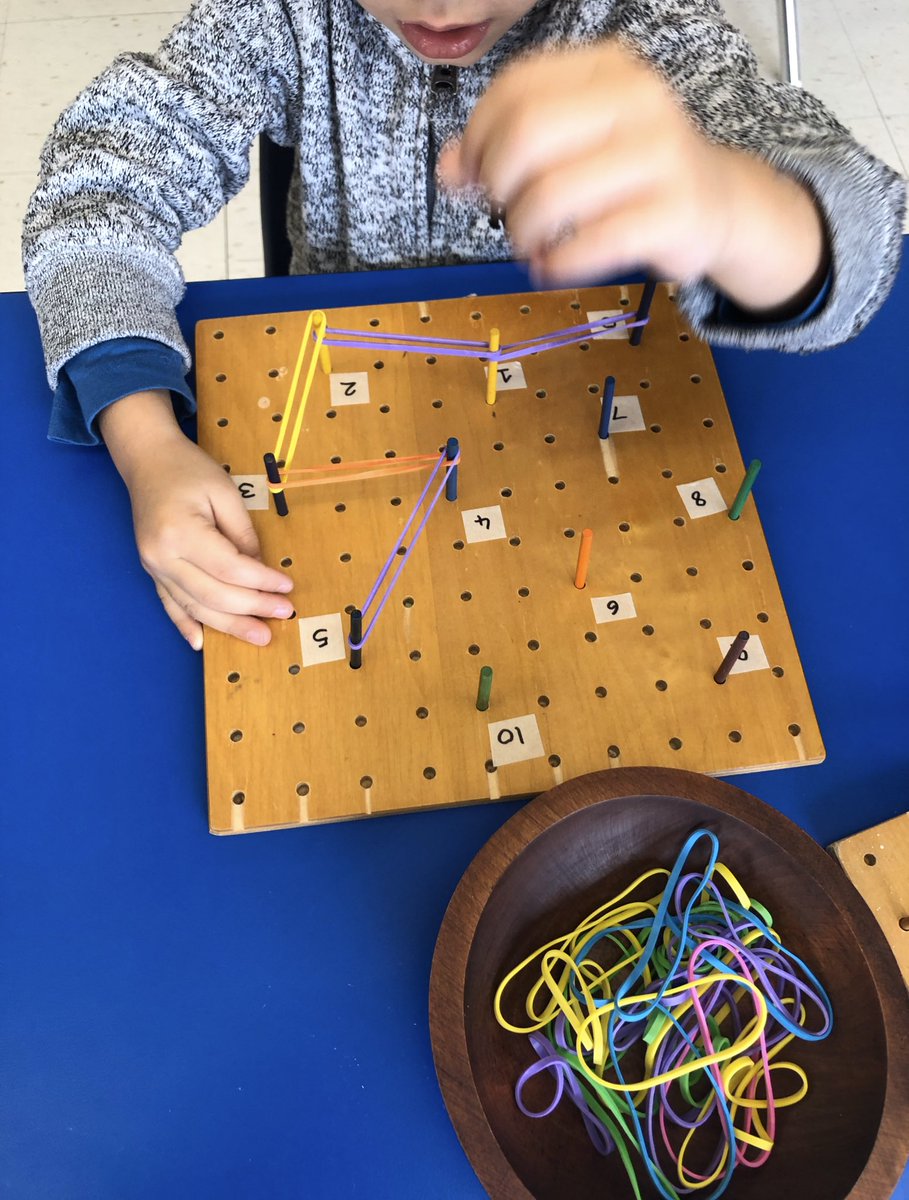 NiluDoctor's tweet photo. Connect the pegs! Combining #finemotor and #numbersense together to practice our numbers and number sequence. This activity quickly became a class favourite! #mathinkindergarten #handsonlearning https://t.co/53Rci0Pgon