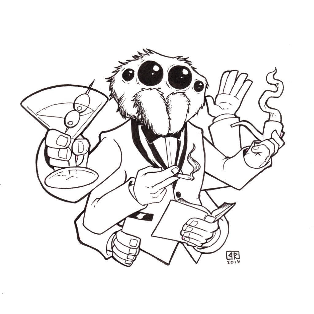 RiggerArt's tweet image. #InktoberReboot Day 15 is one sharp dressed #ManSpider #inktober2019 #Inktober #RiggerArt #Spider #Drawing #Ink #Art #ArtistOnTwitter